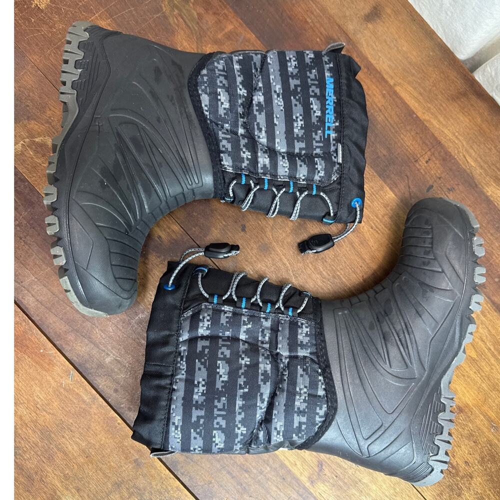Merrell Snow Quest Lite Waterproof Winter Snow Boot Removeable Liner Boy Size 2